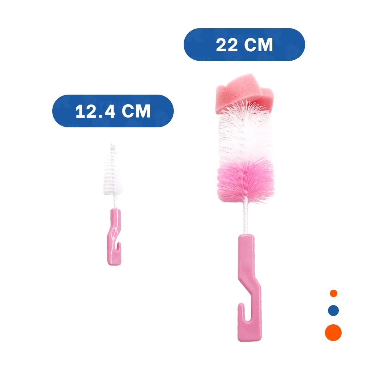 PACK2 PLUMERO QUE RETIRA RESIDUOS DE TETINAS Y VASOS 2PZS BASE ROSADO - 4