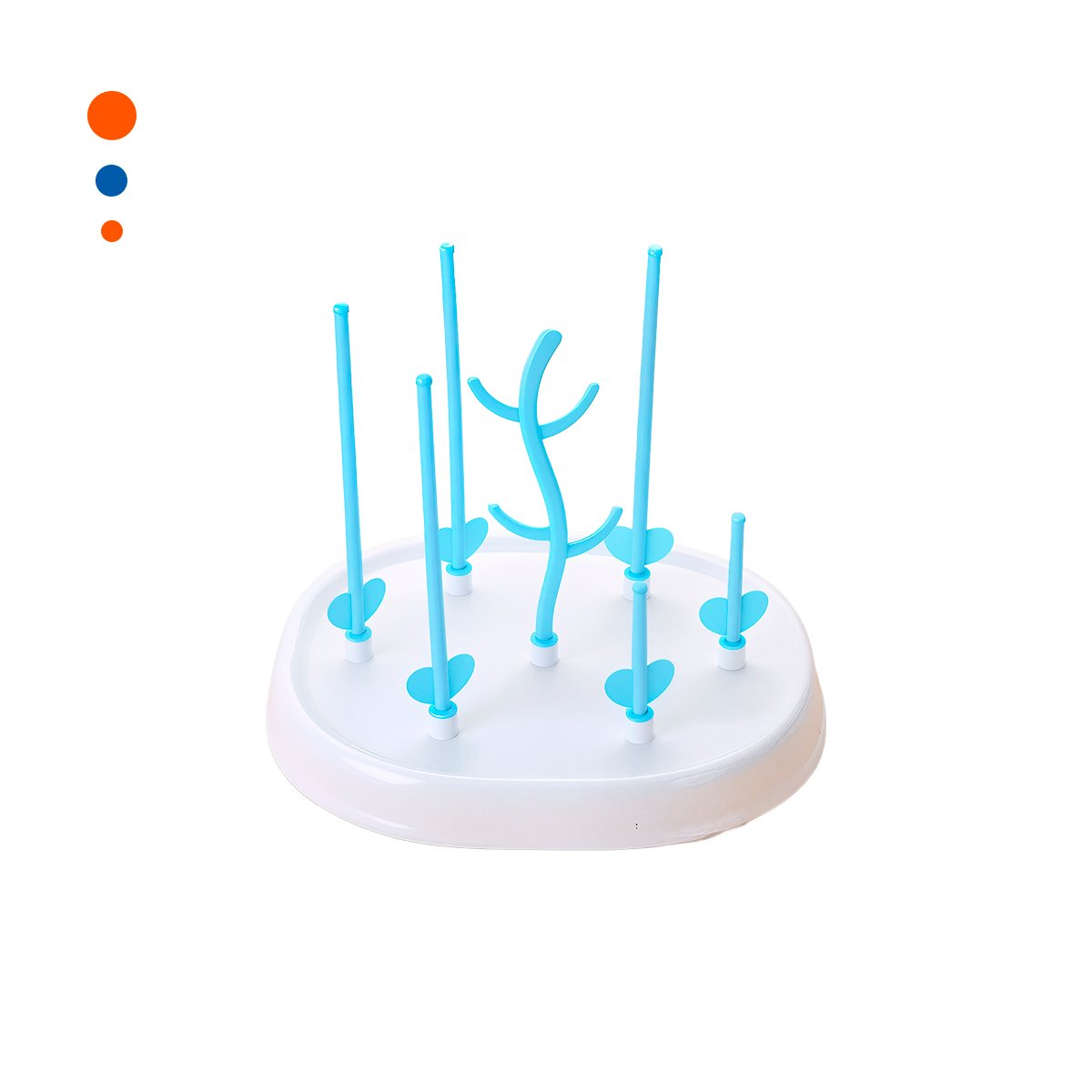 REJILLA CON ESPACIOS DIFERENCIADOS PARA CADA TIPO DE BIBERON BLANCO Y CELESTE Y+PAPEL REGALO - 1