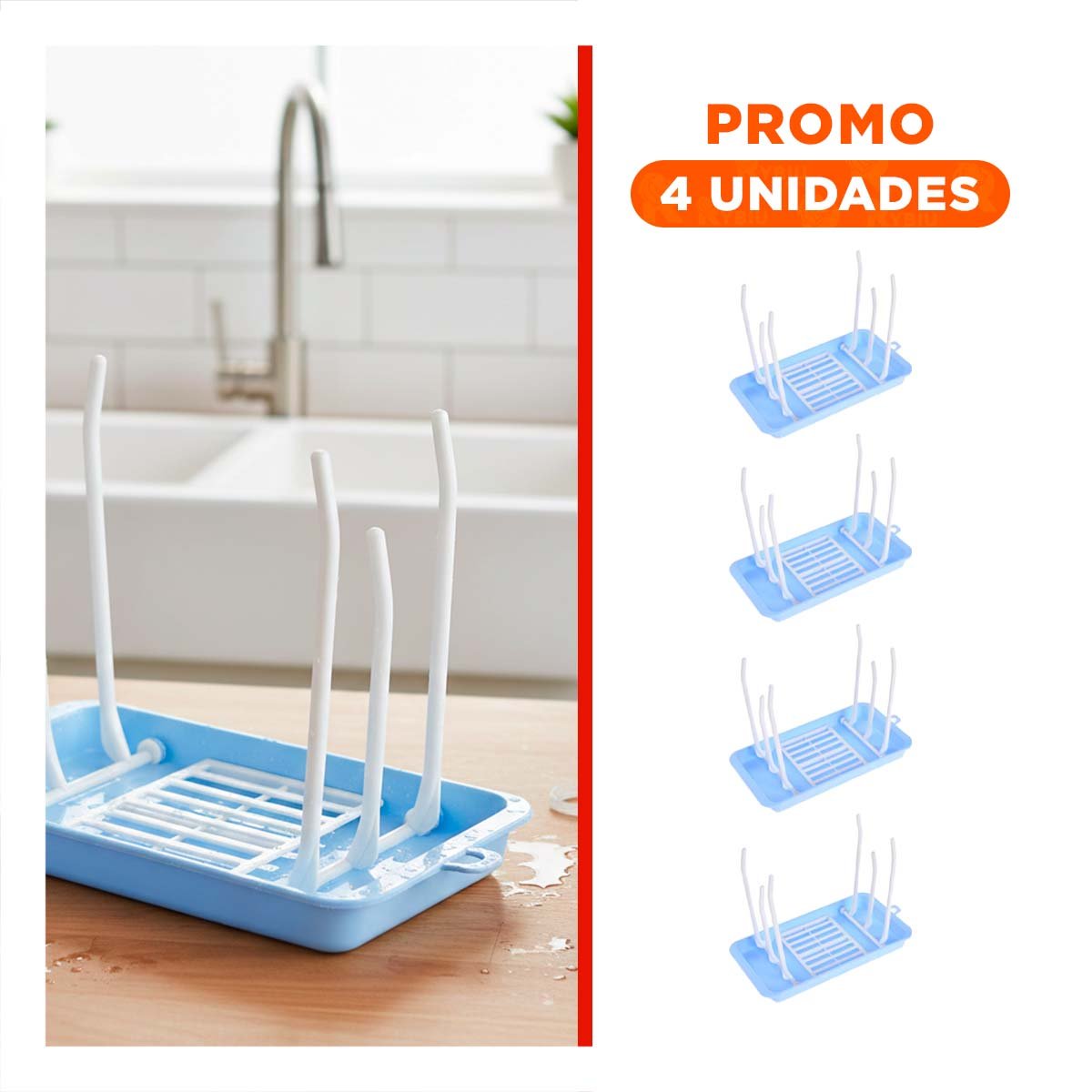PACK4 BASE SECADORA QUE FACILITA SECADO RAPIDO Y PROTEGE SUPERFICIES CELESTE Y+REGALO STICKER - 1