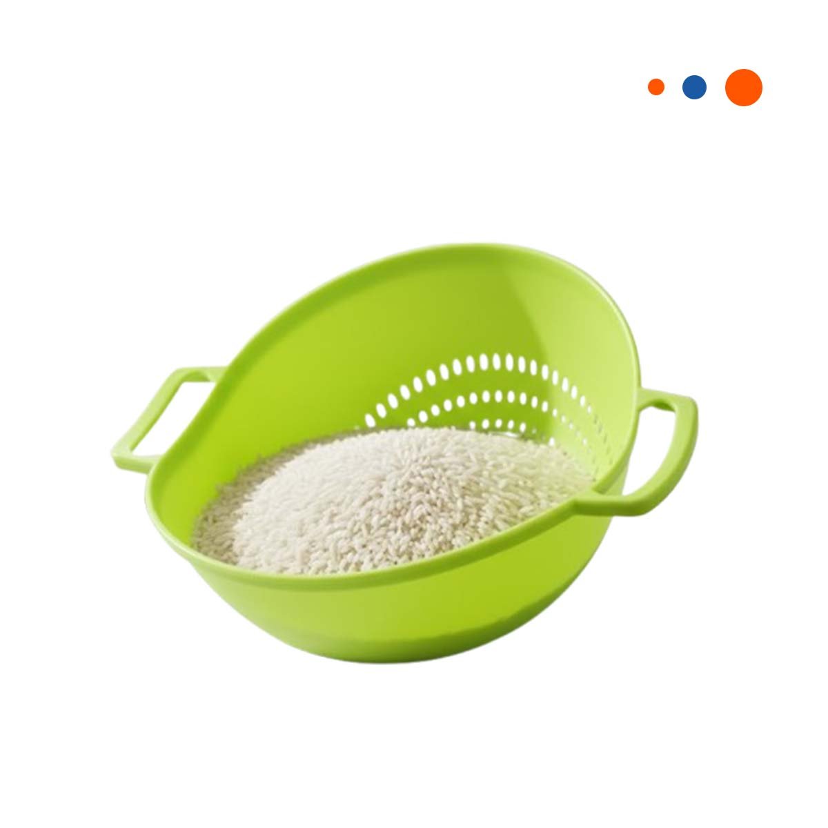 PACK4 PLATO ESCURRIDIZO CELESTE PARA ARROZ CON ASAS 22,5X26,5CM COCINA FACIL Y+PAPEL REGALO - 3