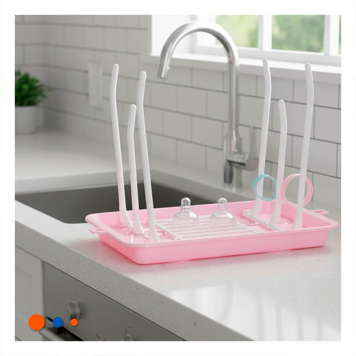 PACK12 CONTENEDOR PARA MANTENER ORDEN Y EVITAR DERRAMES ROSADO Y+REGALO STICKER - 3