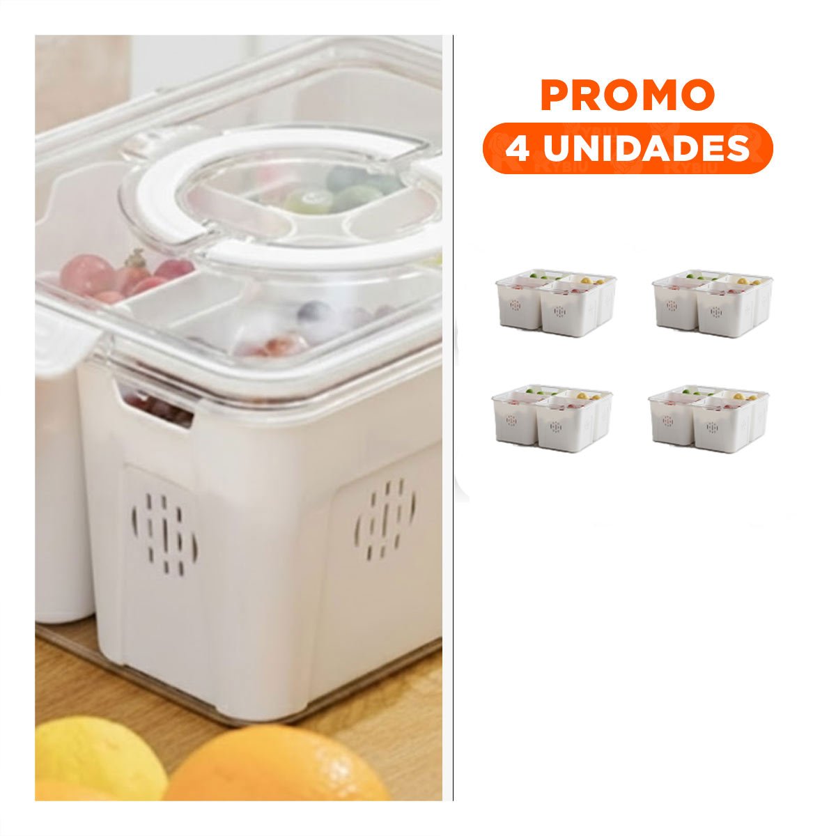 PACK4 BASE CON 4 BANDEJAS ESCURRIDORAS Y ESPACIO PARA PLATOS GRANDES Y+REGALO STICKER - 1