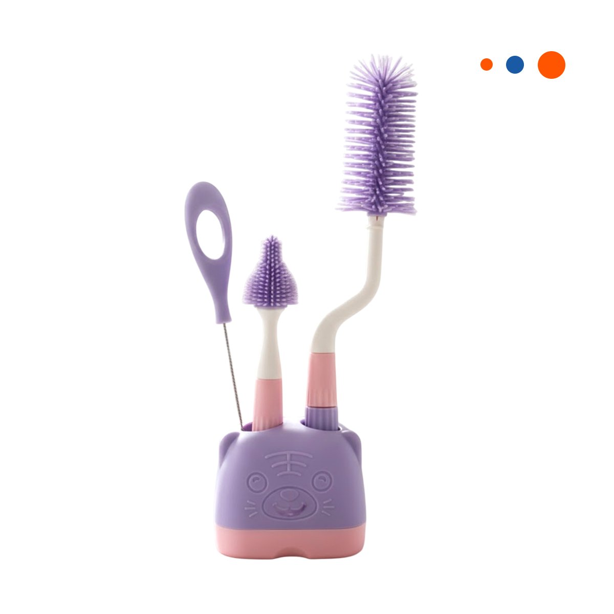 PACK4 RASPADOR CON MANGO PARA ACCESORIOS 4PZS BASE OSITO MORADO Y+PAPEL REGALO - 3