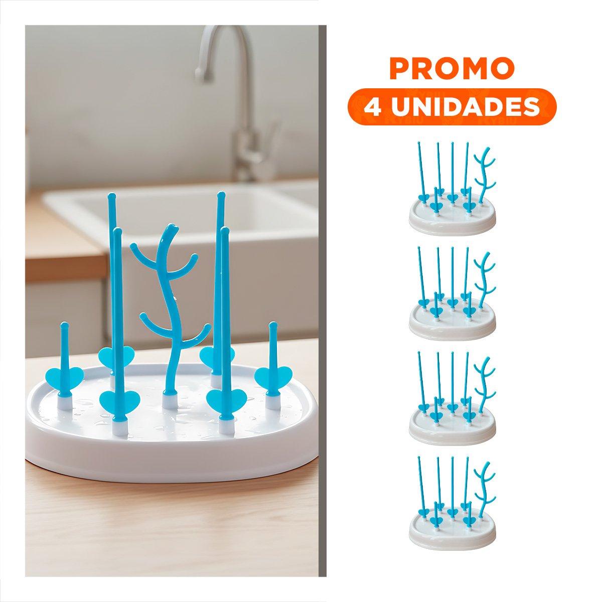 PACK4 CUBIERTA QUE PROTEGE BIBERONES Y VASOS DEL POLVO BLANCO Y CELESTE Y+REGALO STICKER - 1