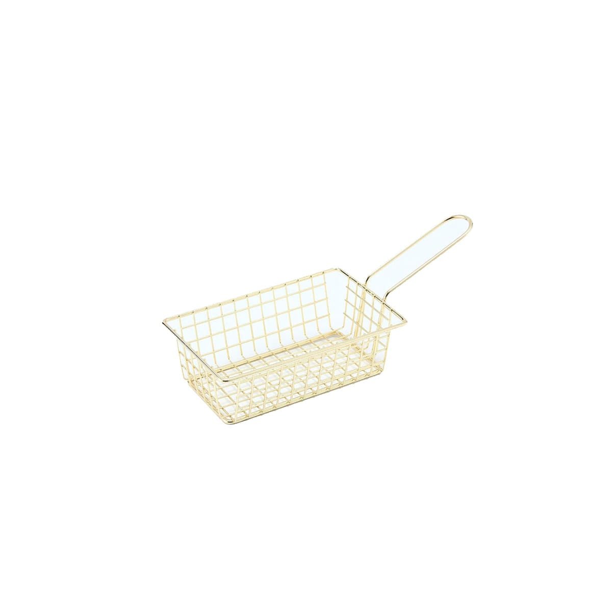 CESTA RECTANGULAR DORADO CON ASA LARGA PARA FREIDORA PROFESIONAL Y+REGALO STICKER - 3