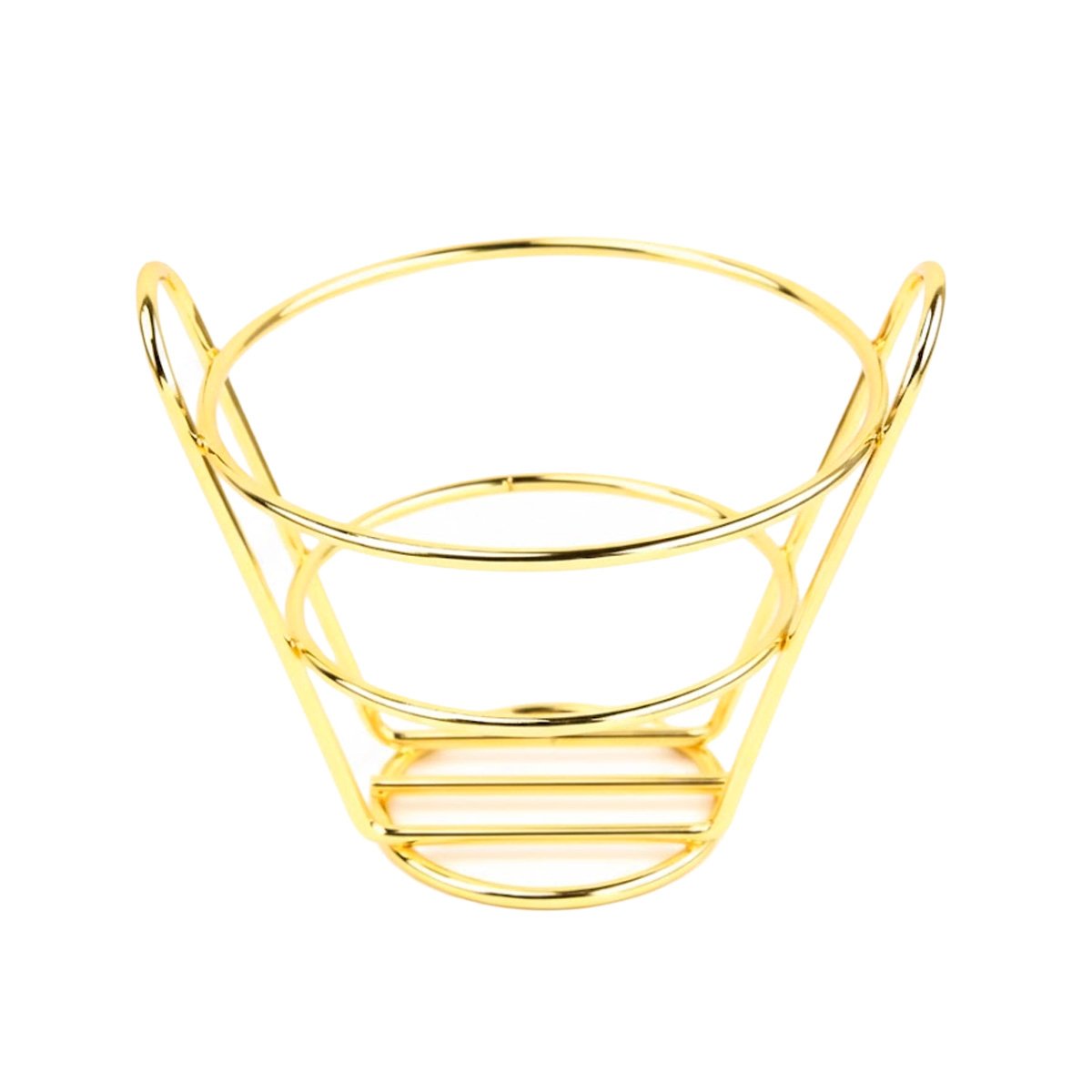 CESTA PARA FREIR EN FORMA DE CONO EN COLOR DORADO EN SERVICIO CONTINUO Y+PAPEL REGALO - 1
