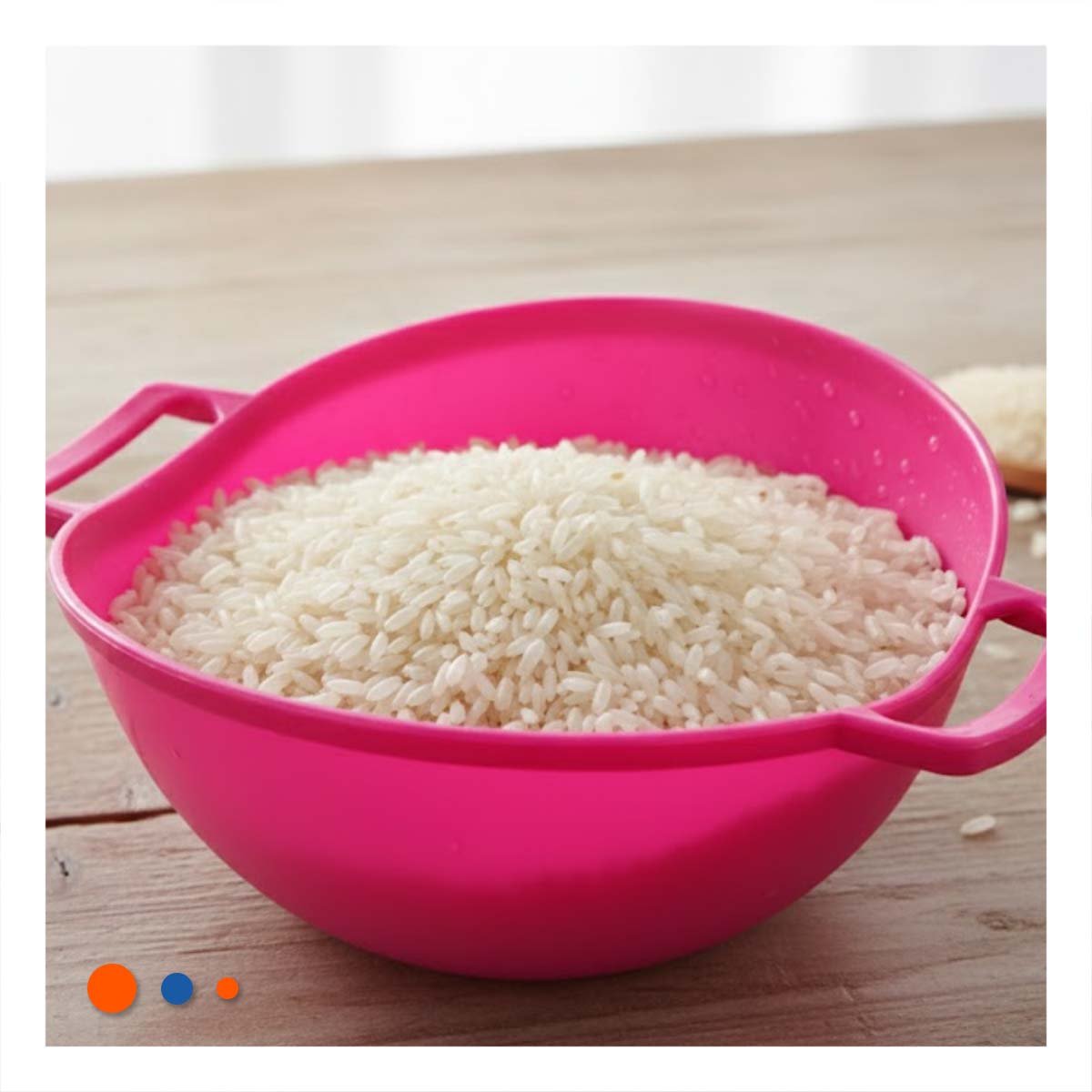 PACK12 SOPORTE COLADOR ROSADO PARA ARROZ CON ASAS 22,5X26,5CM COCINA FACIL Y SEGURA - 2