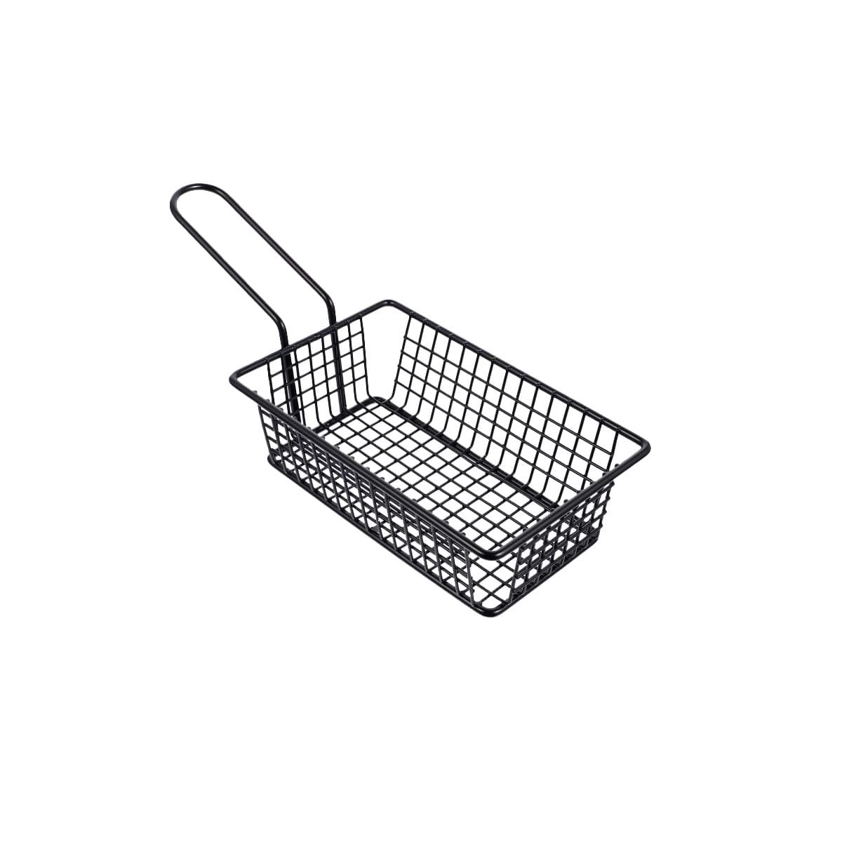CESTA PARA FREIR RECTANGULAR NEGRO CON ASA LARGA EN SERVICIO CONTINUO Y+PAPEL REGALO - 1
