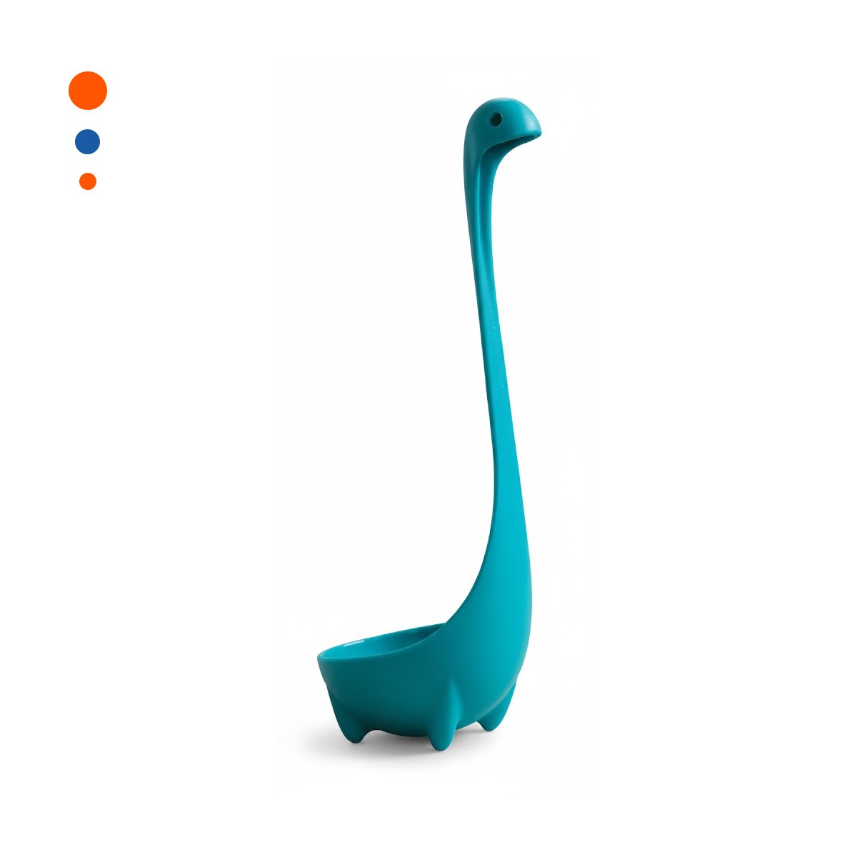 PACK12 CUCHARON COCINA LIGERO DINO VERDE AGUA 9X25CM UTENSILIO FACIL Y+REGALO STICKER - 2