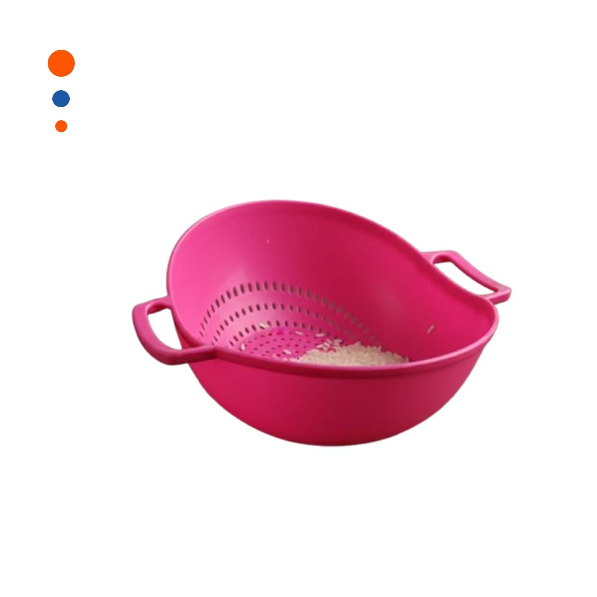 PLATO PRACTICO ROSADO PARA ARROZ CON ASAS 22,5X26,5CM COCINA HOGAR LIGERO Y+PAPEL REGALO - 1