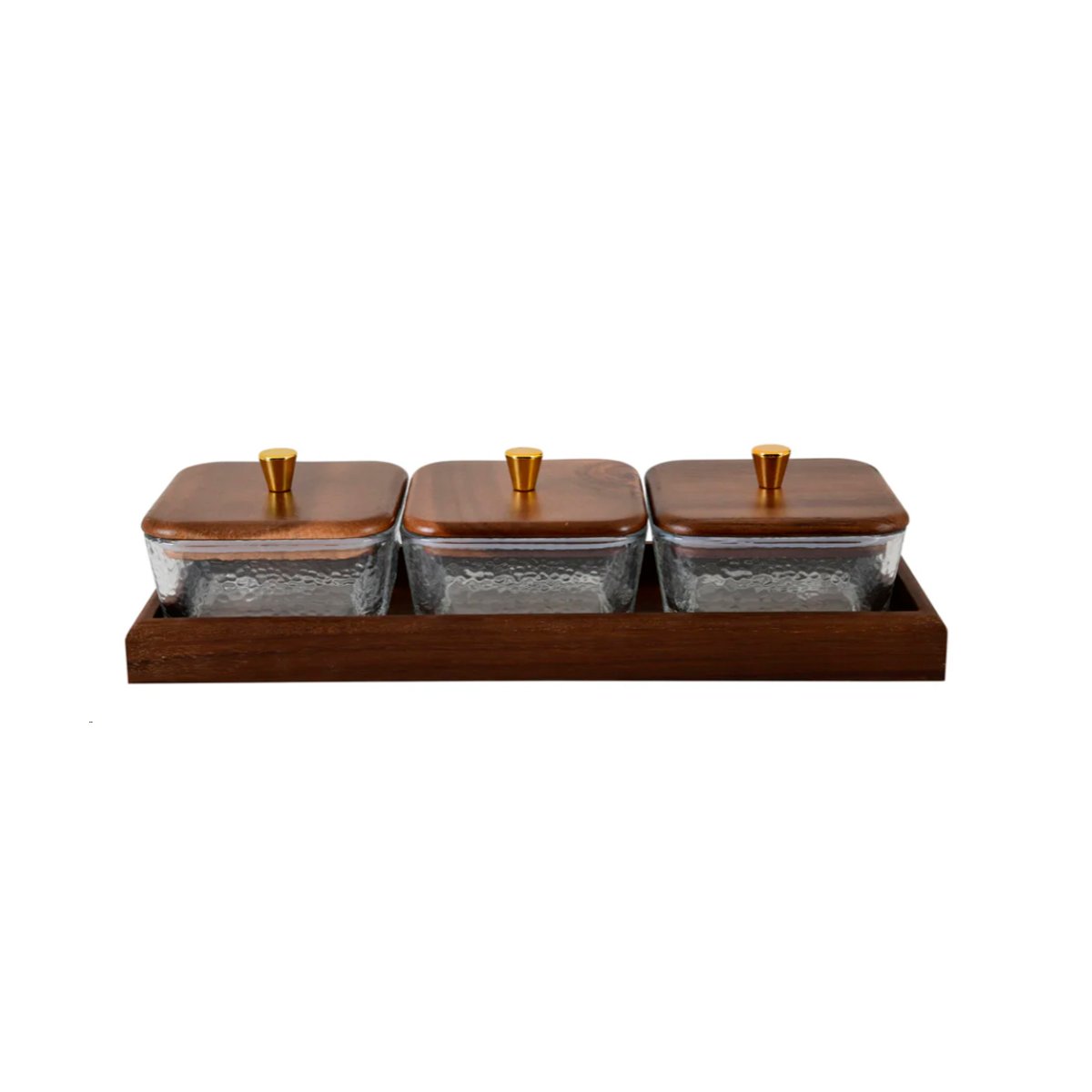 PACK2 PACK 3 RECIPIENTES CUADRADOS MARRON CON TAPA DE MADERA Y BASE 32,5X12CM Y+REGALO STICKER - 2