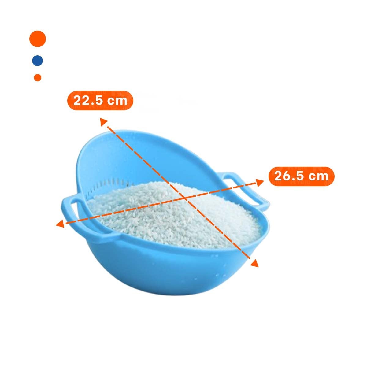 PACK12 SOPORTE COLADOR CELESTE PARA ARROZ CON ASAS 22,5X26,5CM COCINA FACIL Y SEGURA - 4