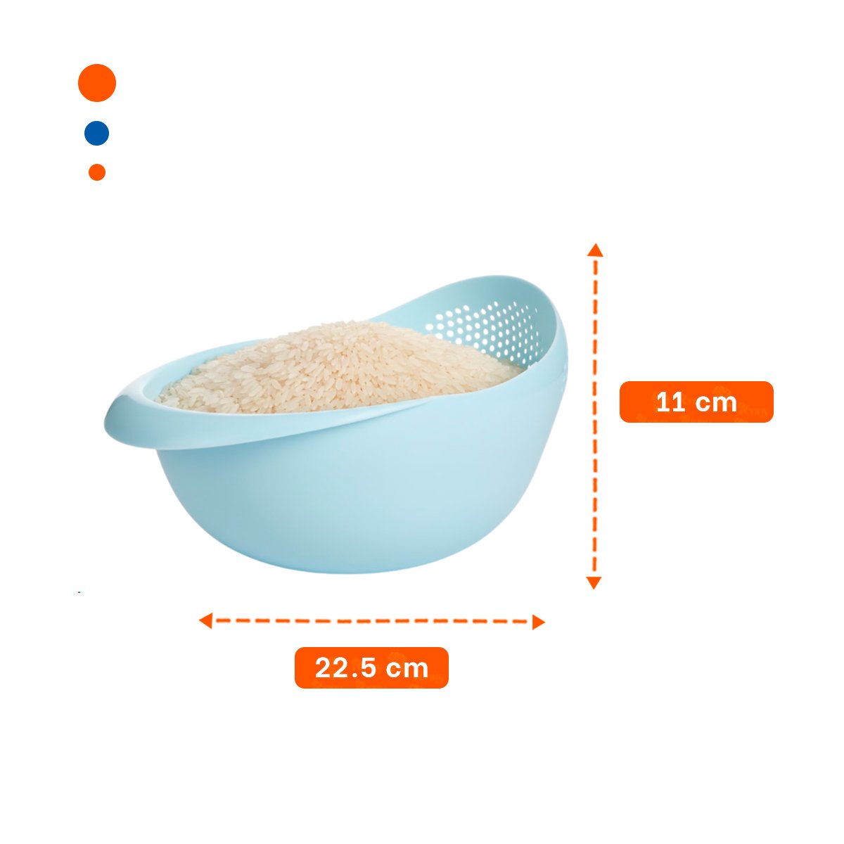 PACK2 TABLA ESCURRIDORA DE ARROZ CELESTE 22,5X11CM PARA COCINA HOGAR LED Y+REGALO STICKER - 4