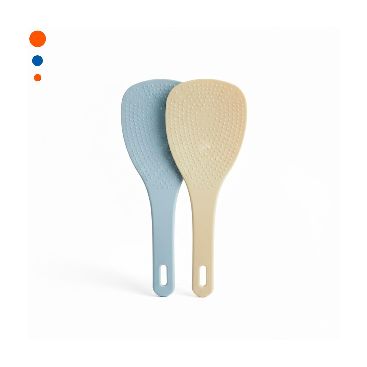 UTENSILIO SERVIR CELESTE Y BEIGE PARA ARROZ COCINA HOGAR MATERIAL DURABLE Y+PAPEL REGALO - 1