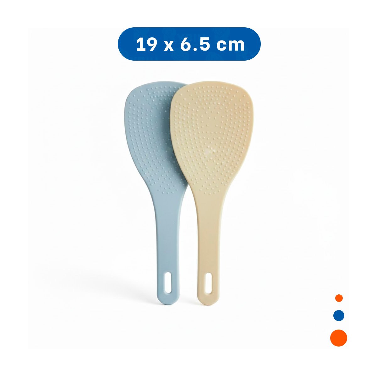 UTENSILIO SERVIR CELESTE Y BEIGE PARA ARROZ COCINA HOGAR MATERIAL DURABLE Y+PAPEL REGALO - 4