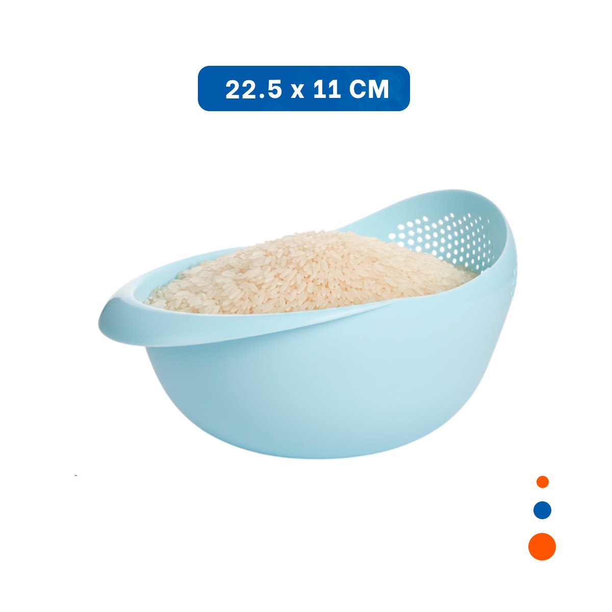 FILTRO ESCURRIDOR DE ARROZ CELESTE 22,5X11CM PARA COCINA CASA DECORACION Y+POST IT - 4