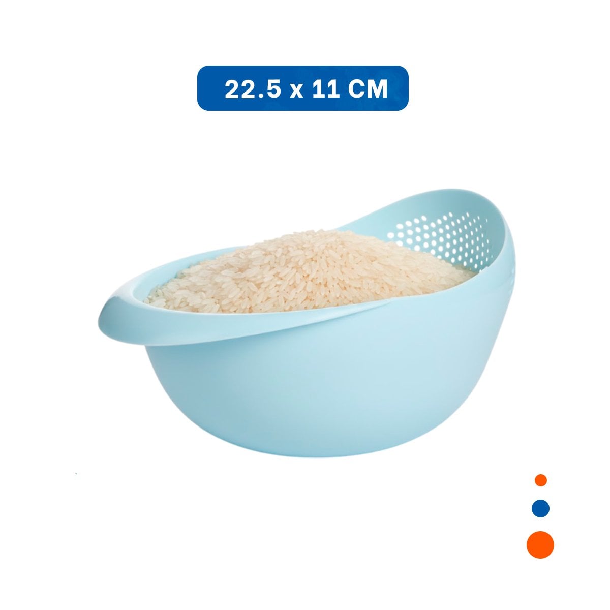 PACK12 CAJITA ESCURRIDORA DE ARROZ CELESTE 22,5X11CM PARA COCINA CASA MODERNA Y+REGALO STICKER - 4