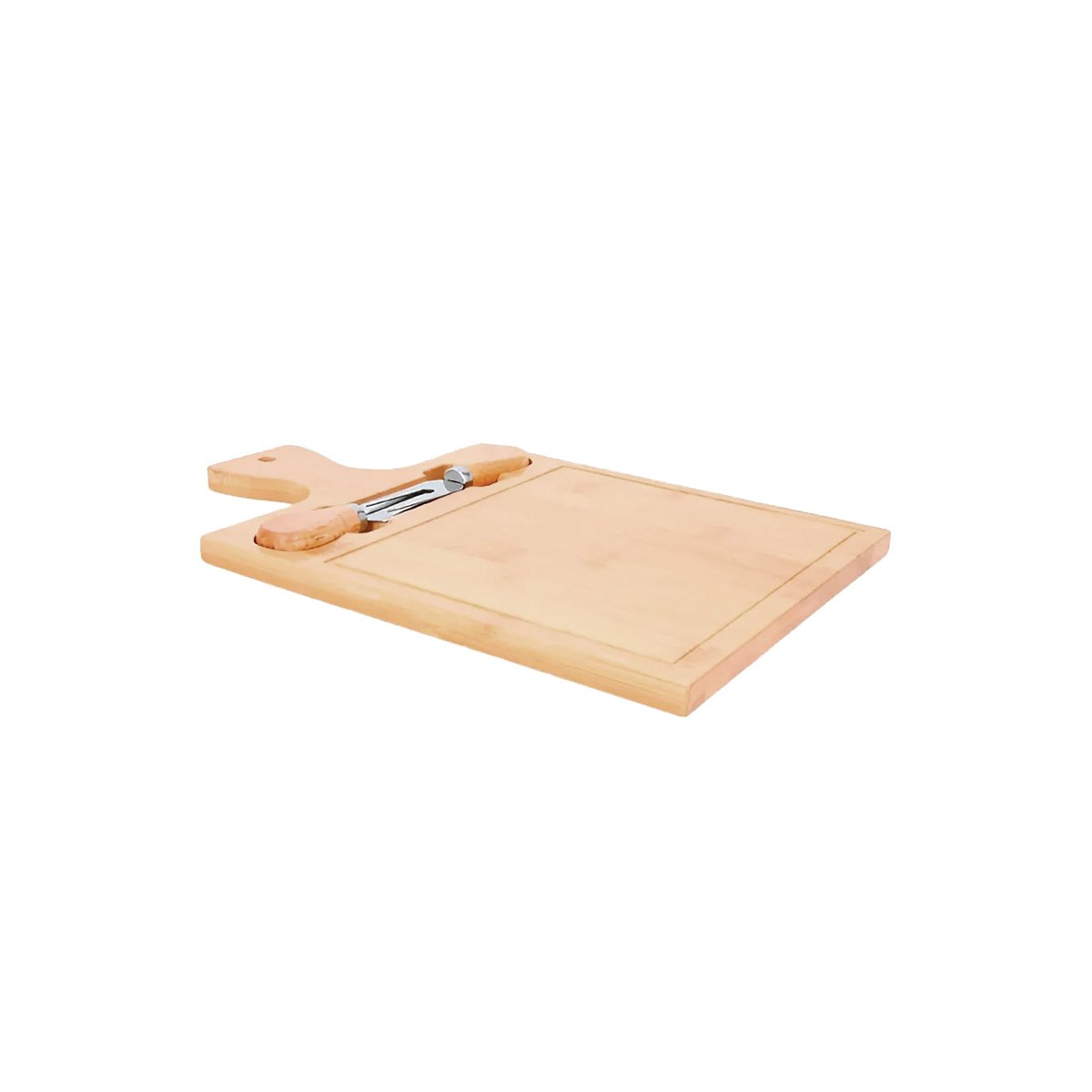 BASE DE MADERA BAMBU RECTANGULAR CON 2 UTENSILIOS USO DIARIO Y COCINA Y+REGALO STICKER - 3