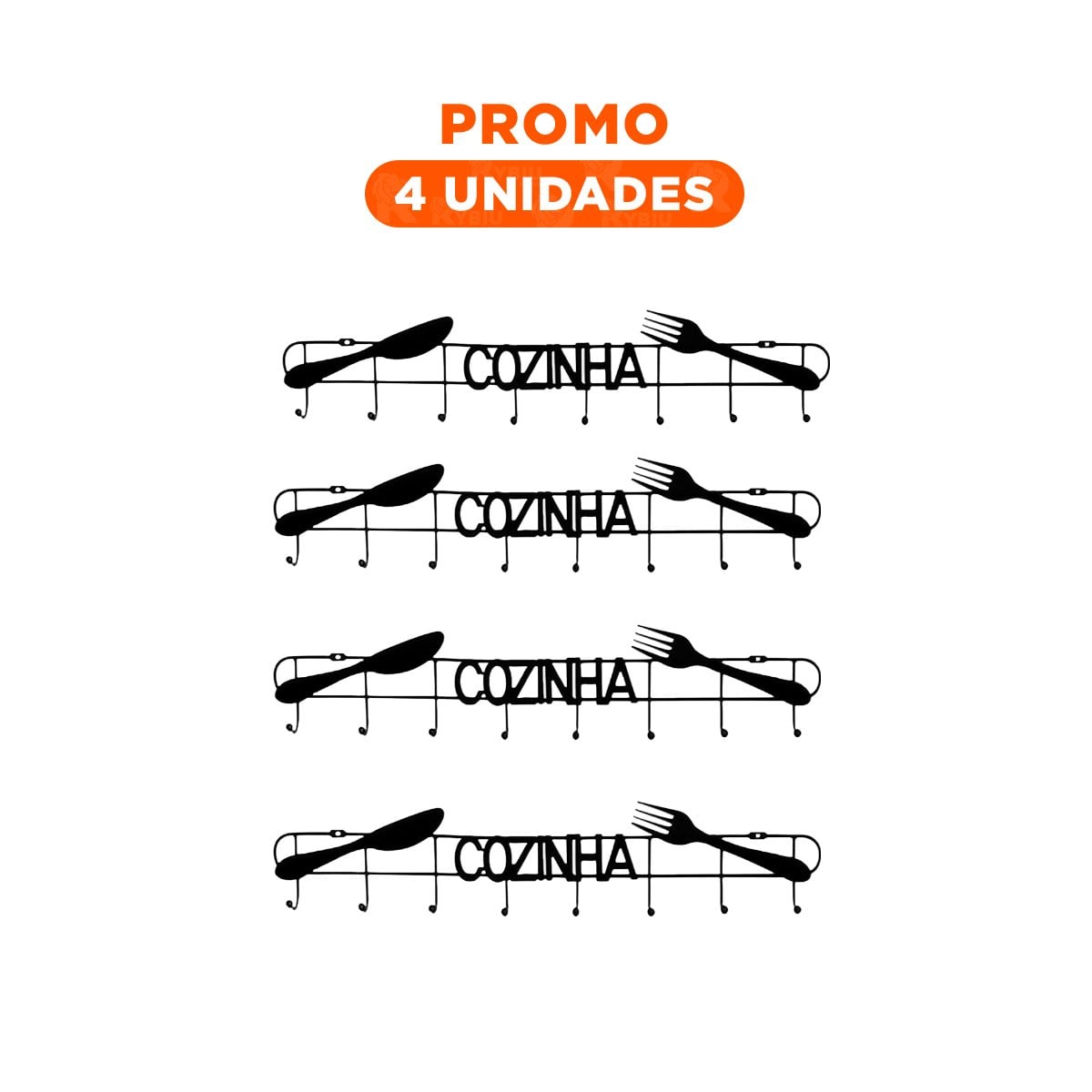 PACK4 PERCHERO NEGRO DE PARED PARA MEJORAR EL ORDEN EN LA COCINA Y+REGALO STICKER - 1