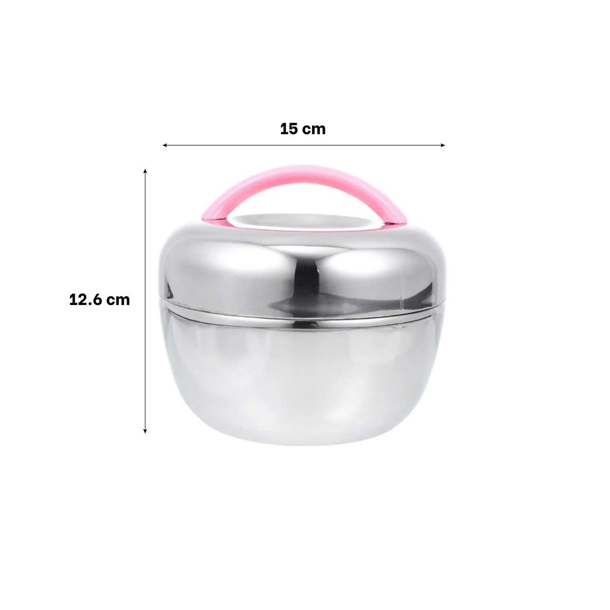 RECIPIENTE TERMO ROSA Y PLATEADO 1L CIRCULAR MODERNO Y DURABLE PARA TODA LA FAMILIA Y+POST IT - 4