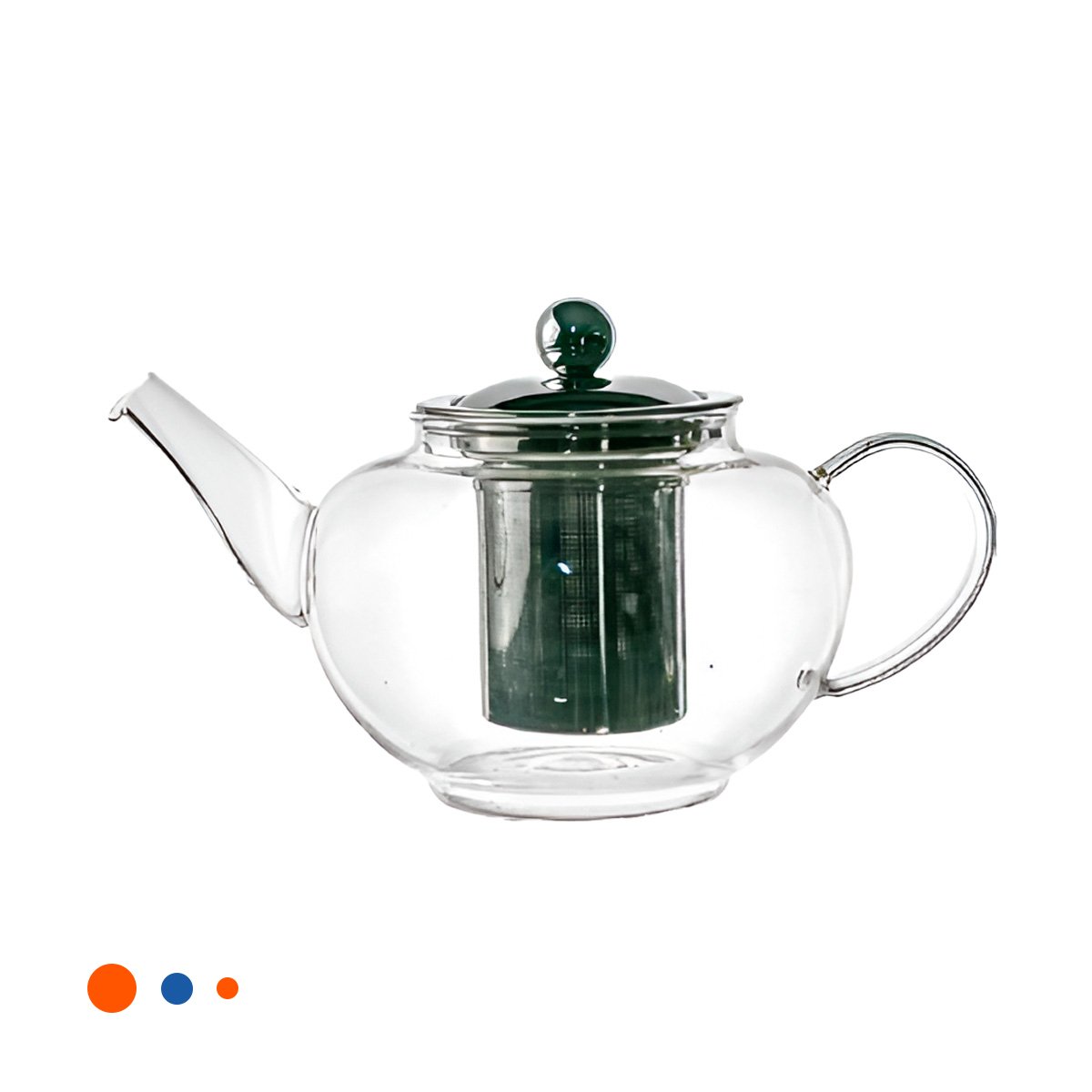 INFUSOR 800ML EN BOROSILICATO CON DETALLES EN ACERO DE COLOR TRANSPARENTE Y+LIGAS REGALO - 3