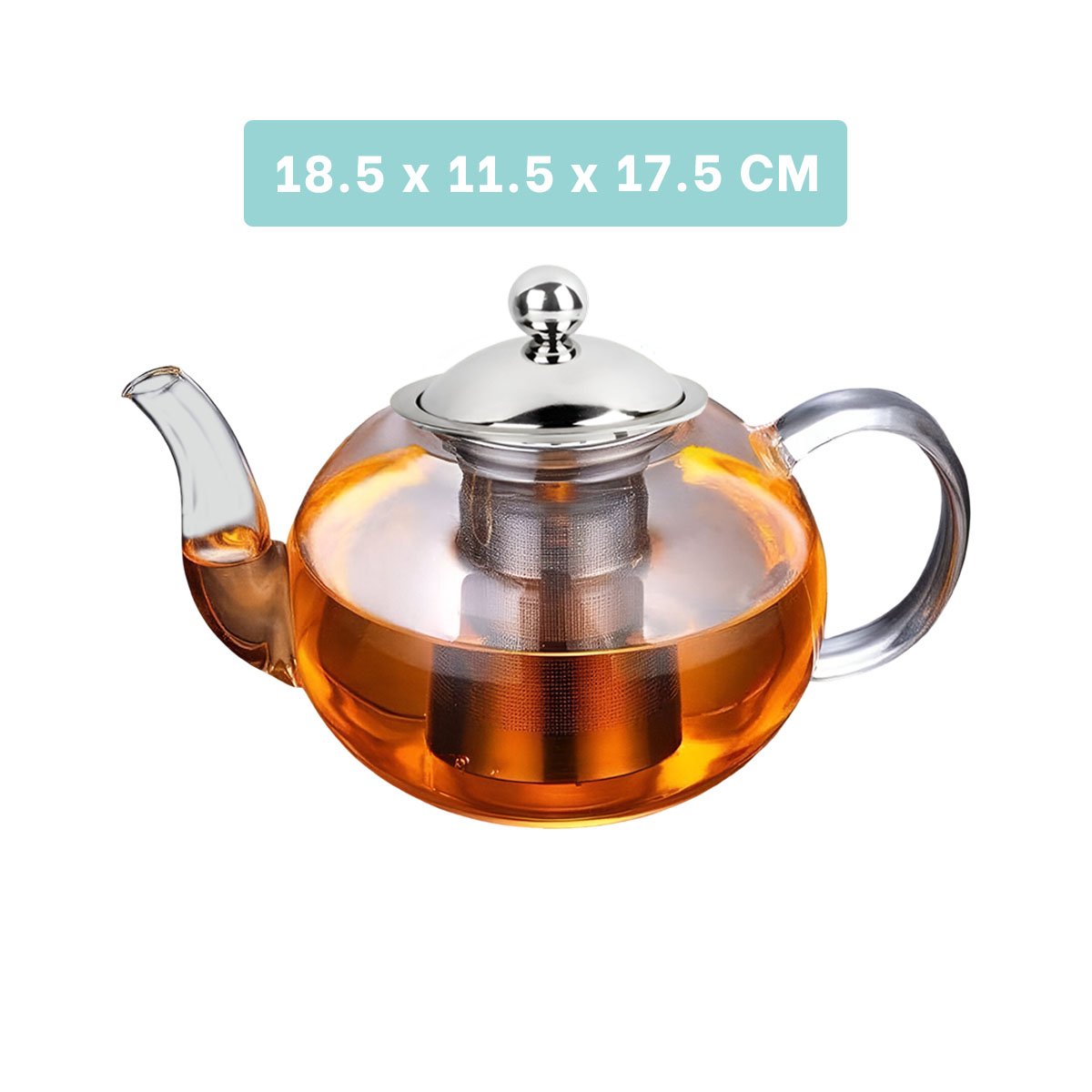 INFUSOR DE COCINA CIRCULAR TRANSPARENTE 900ML EN BOROSILICATO Y ACERO Y+POST IT - 4