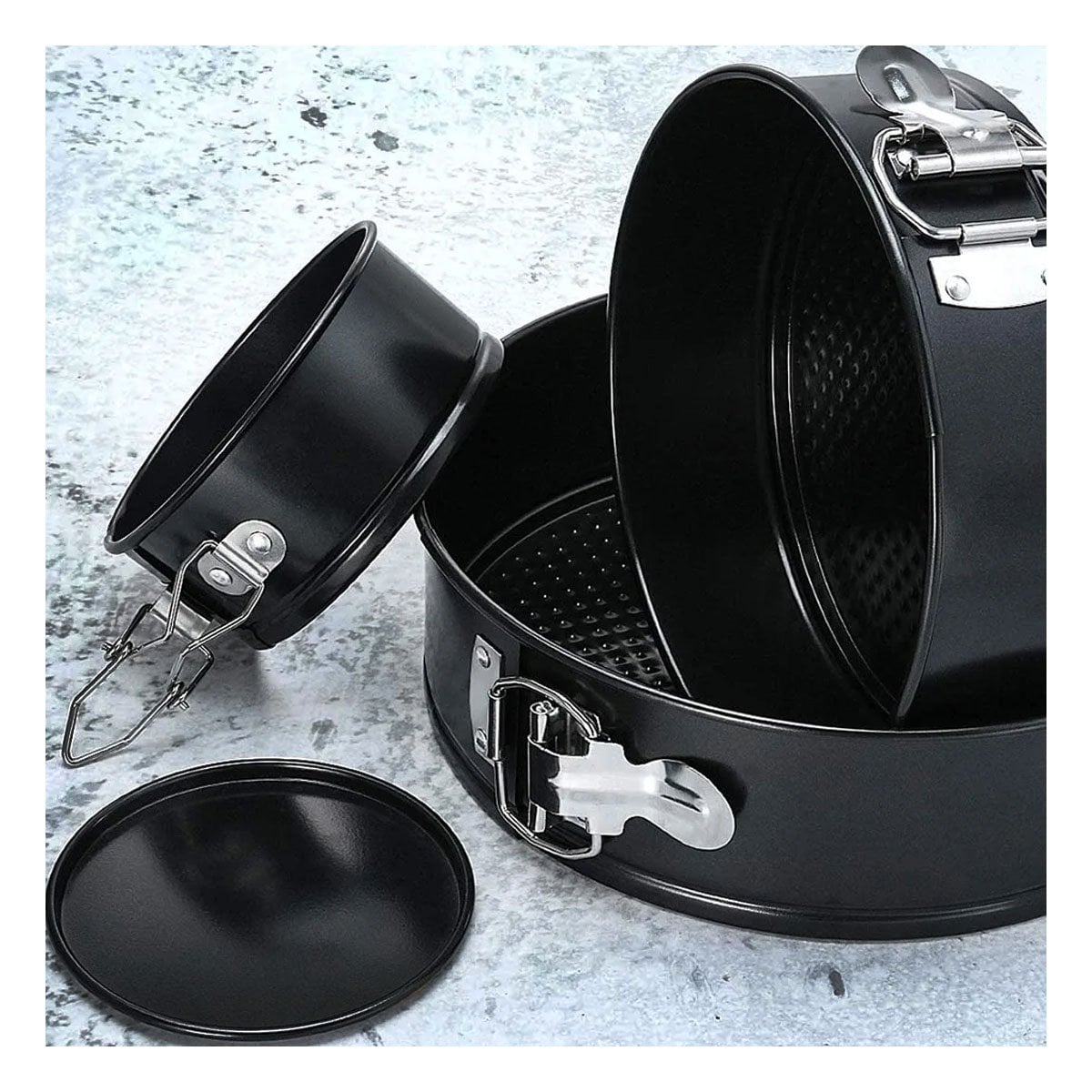 SET DESMONTABLE PARA HORNO COLOR PLATEADO CON 3 CIRCULOS Y MEDIDAS EQUILIBRADAS Y+PAPEL REGALO - 2