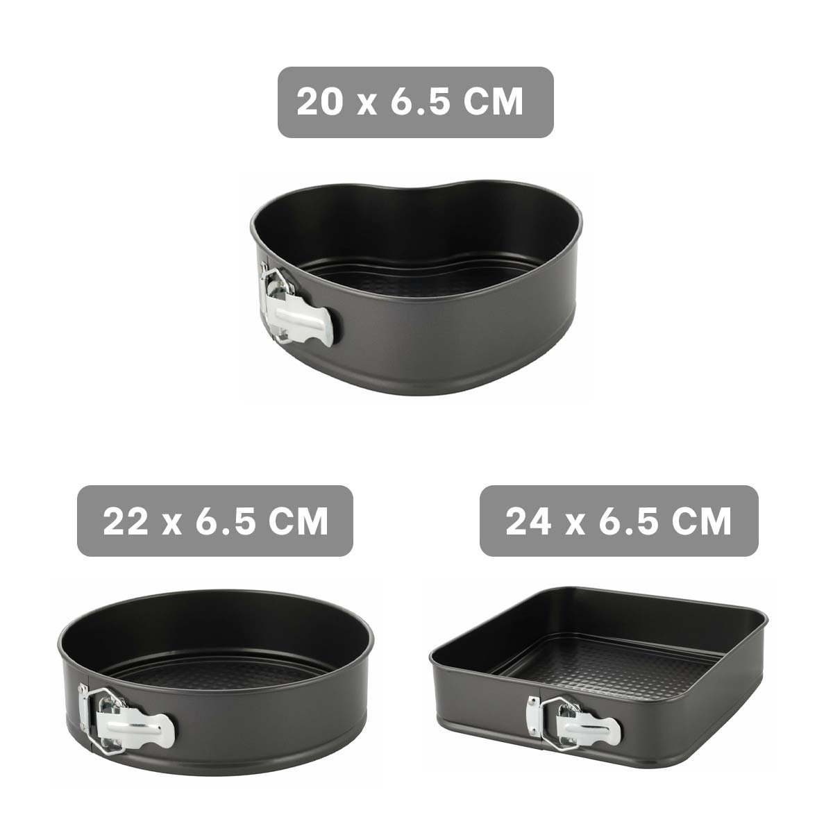 PACK4 MOLDES PARA REPOSTERIA DESMONTABLES COLOR PLATEADO CON 3 FORMAS Y MEDIDAS Y+PAPEL REGALO - 4