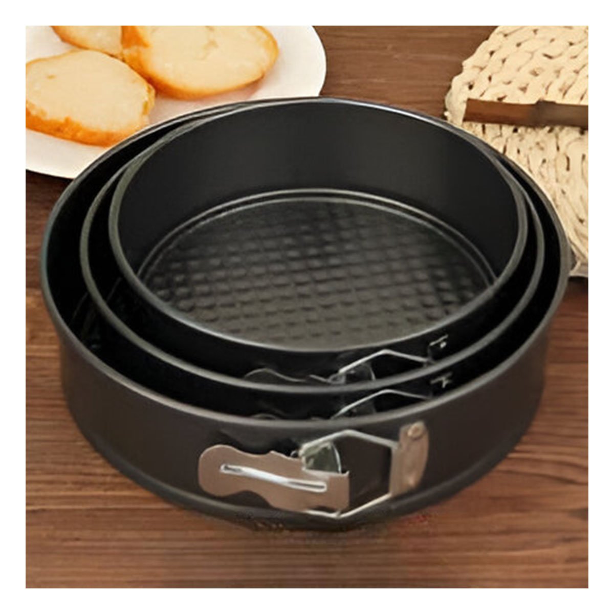 SET DE COCINA PARA HORNEAR COLOR PLATEADO CON 3 CIRCULOS Y MEDIDAS FUNCIONALES Y+POST IT - 3