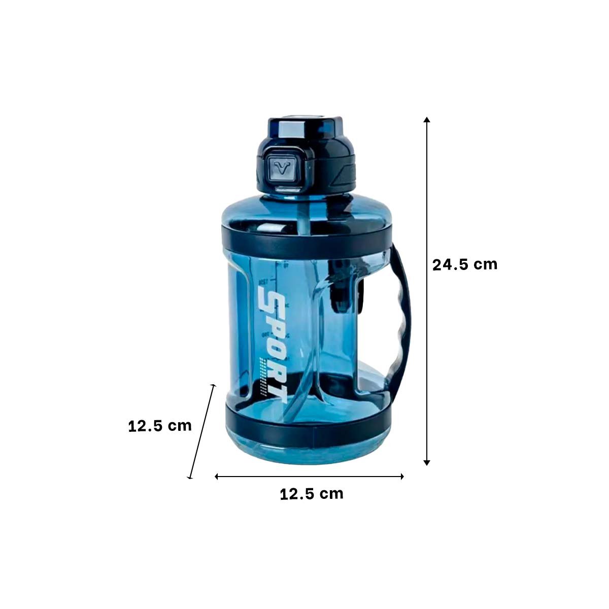 BOTELLA LIVIANA QUE HACE FACIL HIDRATARTE DONDE ESTES AZUL Y+LIGAS REGALO - 4