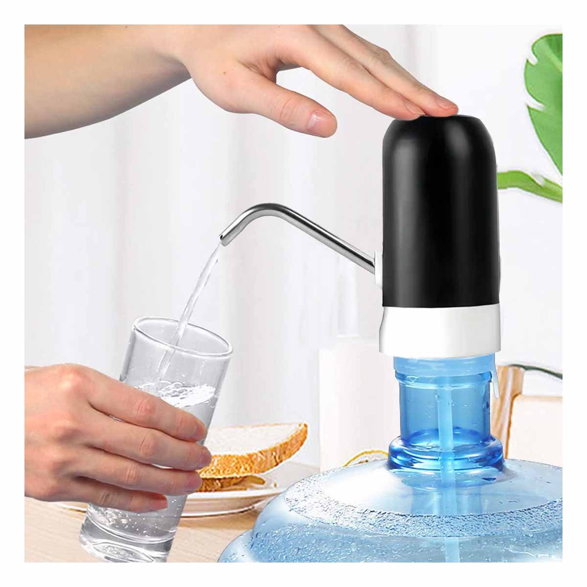 PACK2 DISPENSADOR DE COLOR NEGRO ELECTRICO PARA AGUA CON CARGA RECARGABLE - 2