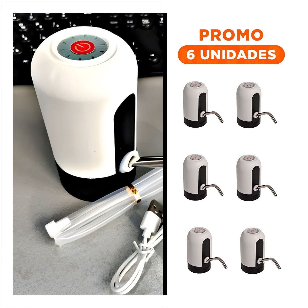 PACK6 MODULO RECARGABLE DE COLOR BLANCO PARA AGUA CON OPERACION ELECTRICA - 1