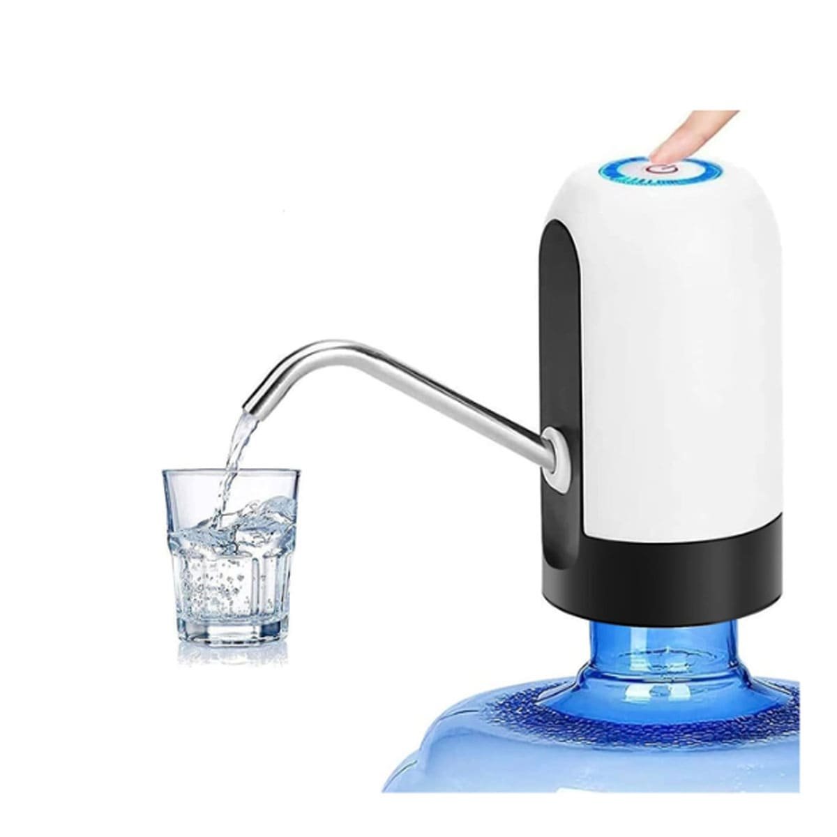 BOMBA ELECTRICO DE COLOR BLANCO RECARGABLE PARA DISPENSAR AGUA Y+PAPEL REGALO - 1