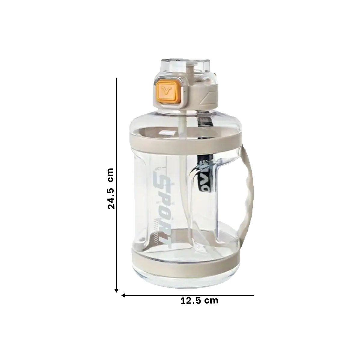 BOTELLA LIVIANA PARA MANTENER AGUA DISPONIBLE TODO EL DIA BLANCO Y+LIGAS REGALO - 4