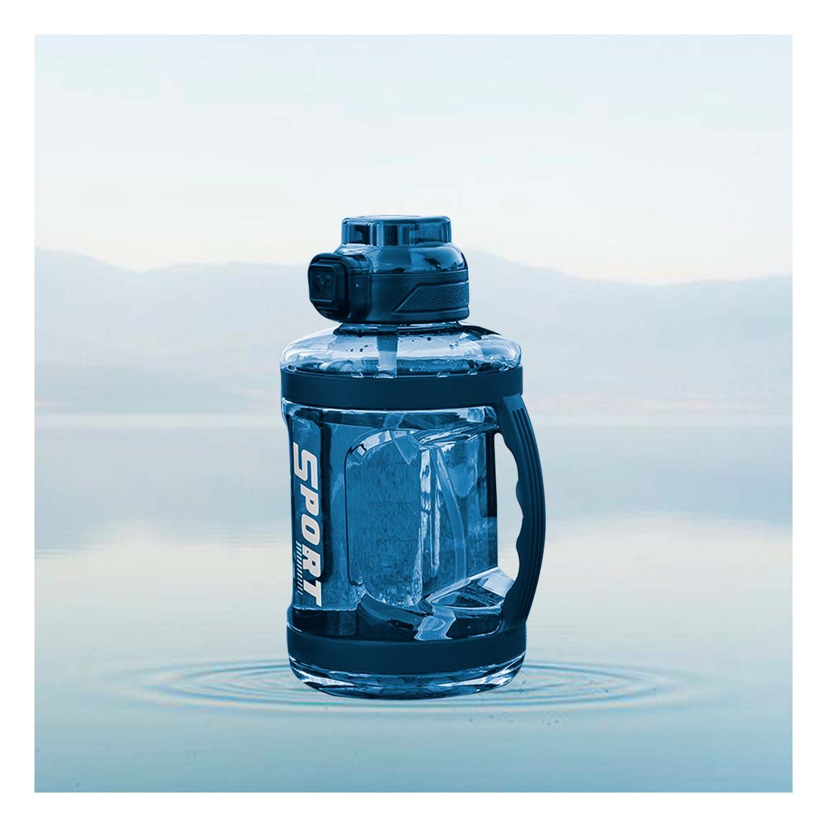 PACK6 HIDRATADOR COMODO PARA LLEVAR EN MOCHILA O BOLSO AZUL Y+REGALO STICKER - 1