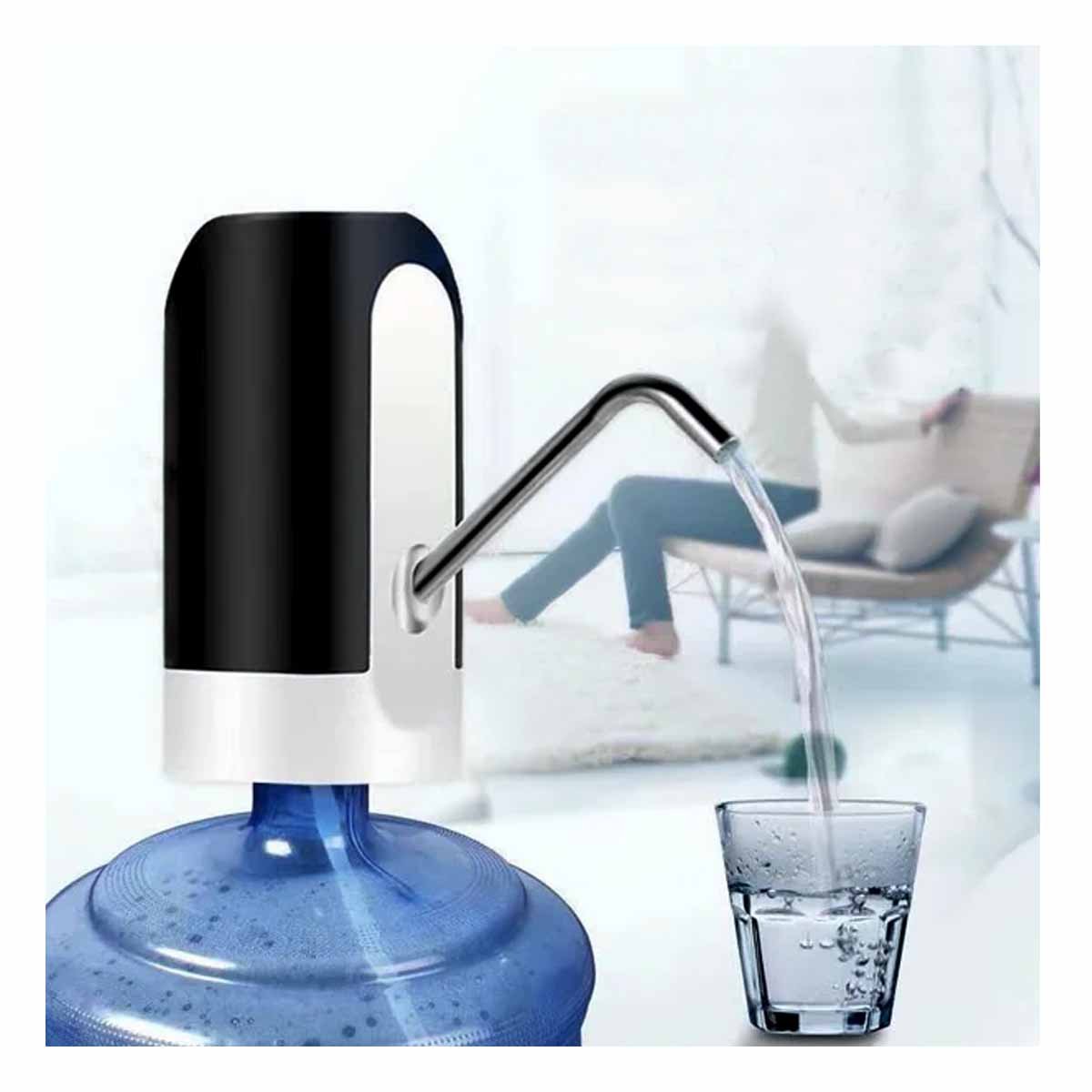 PACK4 DISPENSADOR DE COLOR NEGRO RECARGABLE PARA AGUA CON OPERACION ELECTRICA - 3