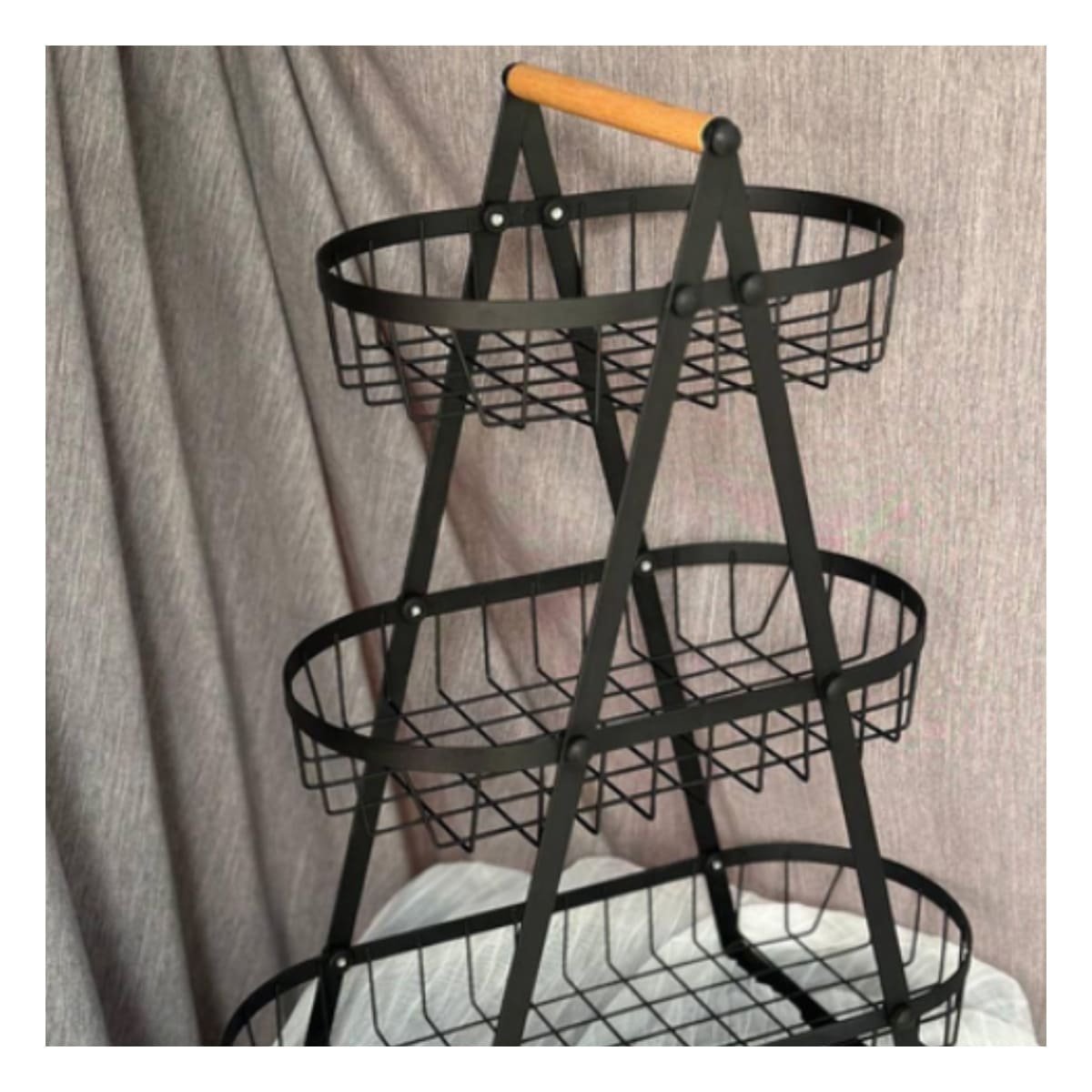 SOPORTE PARA ORGANIZAR FRUTAS Y DECORAR LA MESA NEGRO Y+LIGAS REGALO - 1