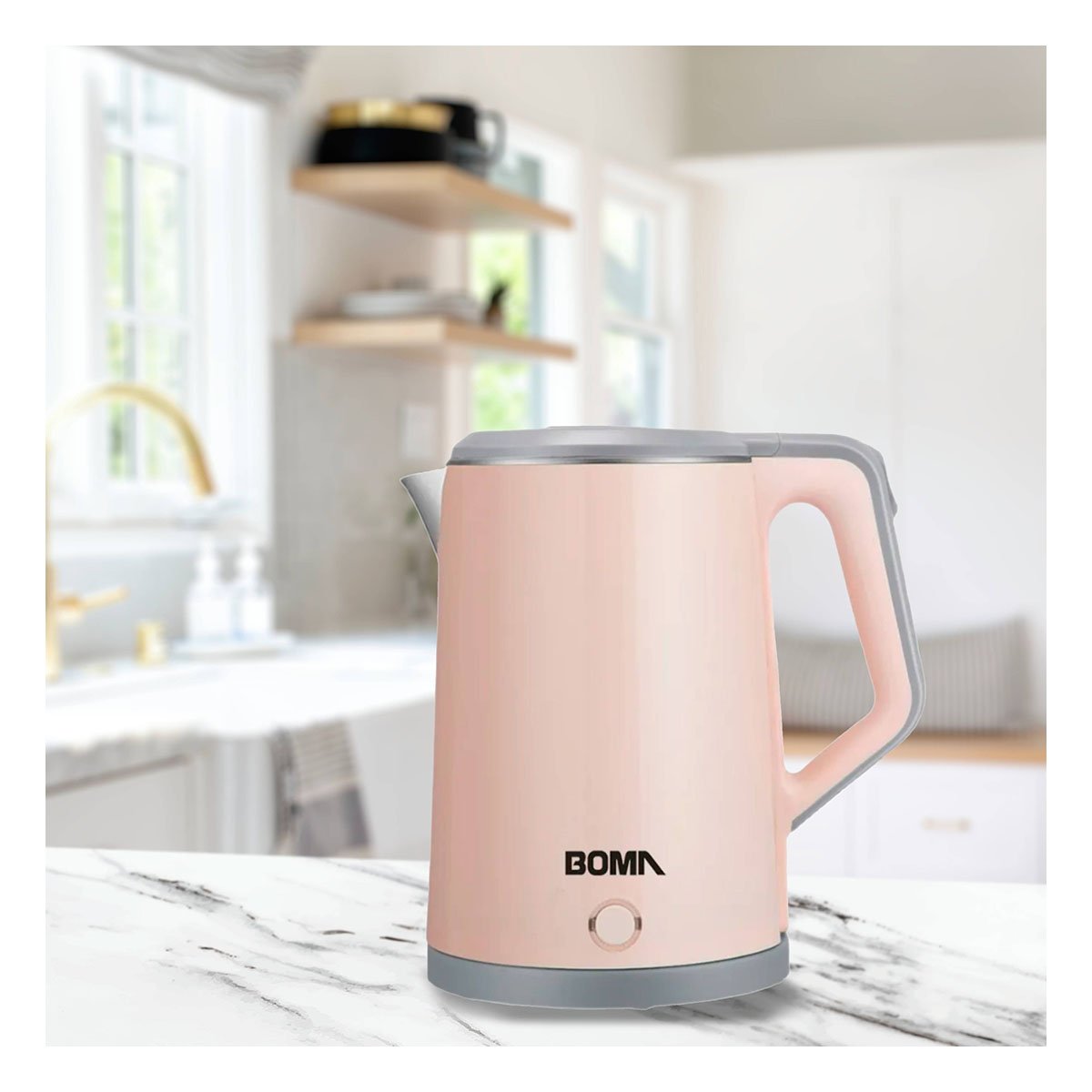 KETTLE MODERNO CON BASE ANTIDESLIZANTE Y VERTIDO FACIL 2,3L MELON Y+PAPEL REGALO - 3