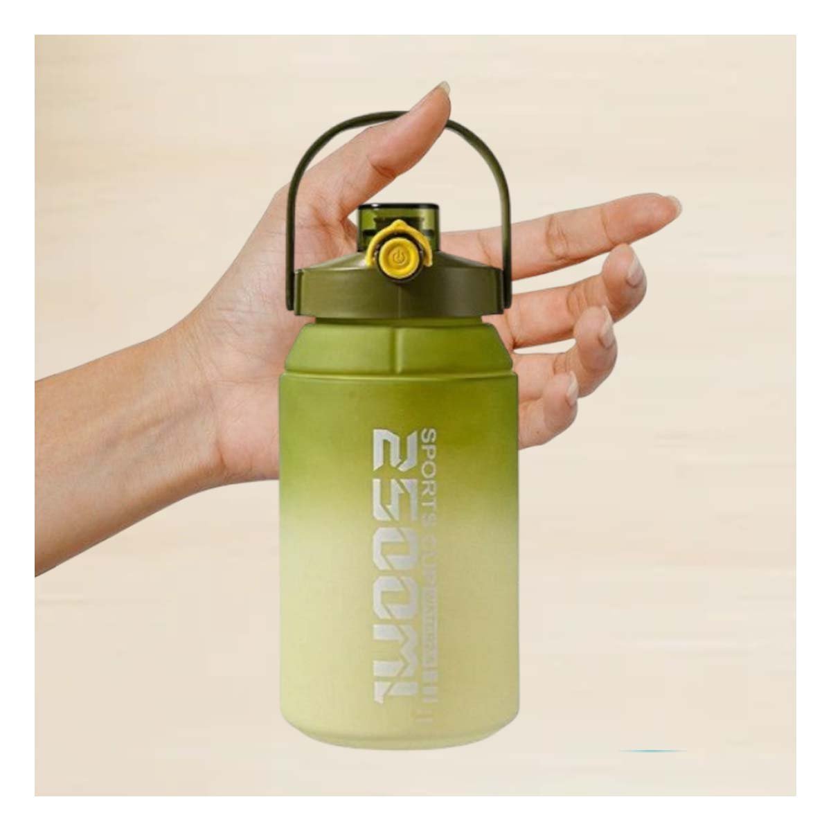 PACK12 PORTA AGUA REUTILIZABLE TODO EL DIA 2500ML EN VERDE Y BLANCO - 2