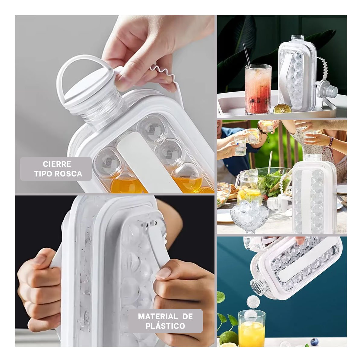 PACK6 CONSERVADOR PARA REUNIONES Y FIESTAS CON BEBIDAS FRIAS Y CUBOS Y+PAPEL REGALO - 3