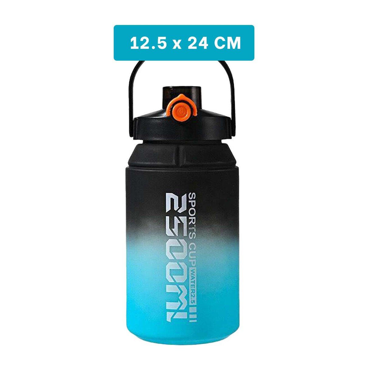 BIDON DEPORTIVO DE ALTO RENDIMIENTO 2500ML EN NEGRO Y CELESTE - 4