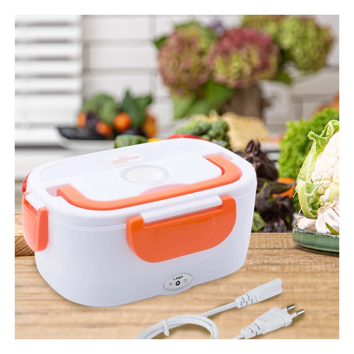 PACK6 CONSERVADOR PARA DISFRUTAR COMIDA CALIENTE EN OFICINA O HOGAR NARANJA Y+REGALO STICKER - 3