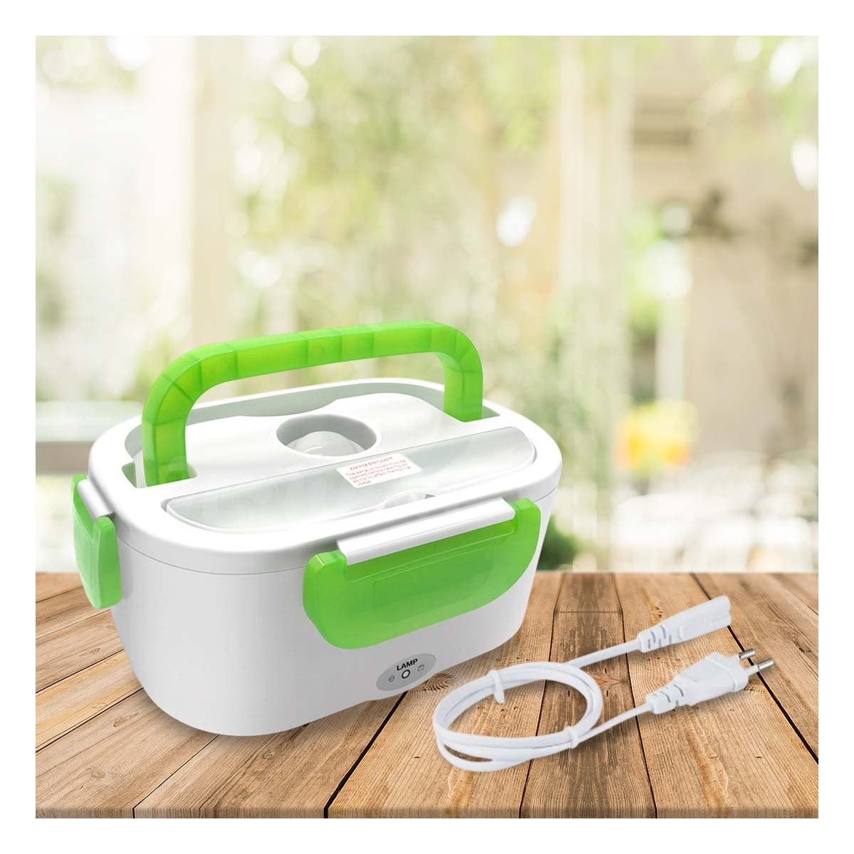 ORGANIZADOR PORTATIL QUE FACILITA TRANSPORTAR ALMUERZOS VERDE Y+PAPEL REGALO - 5