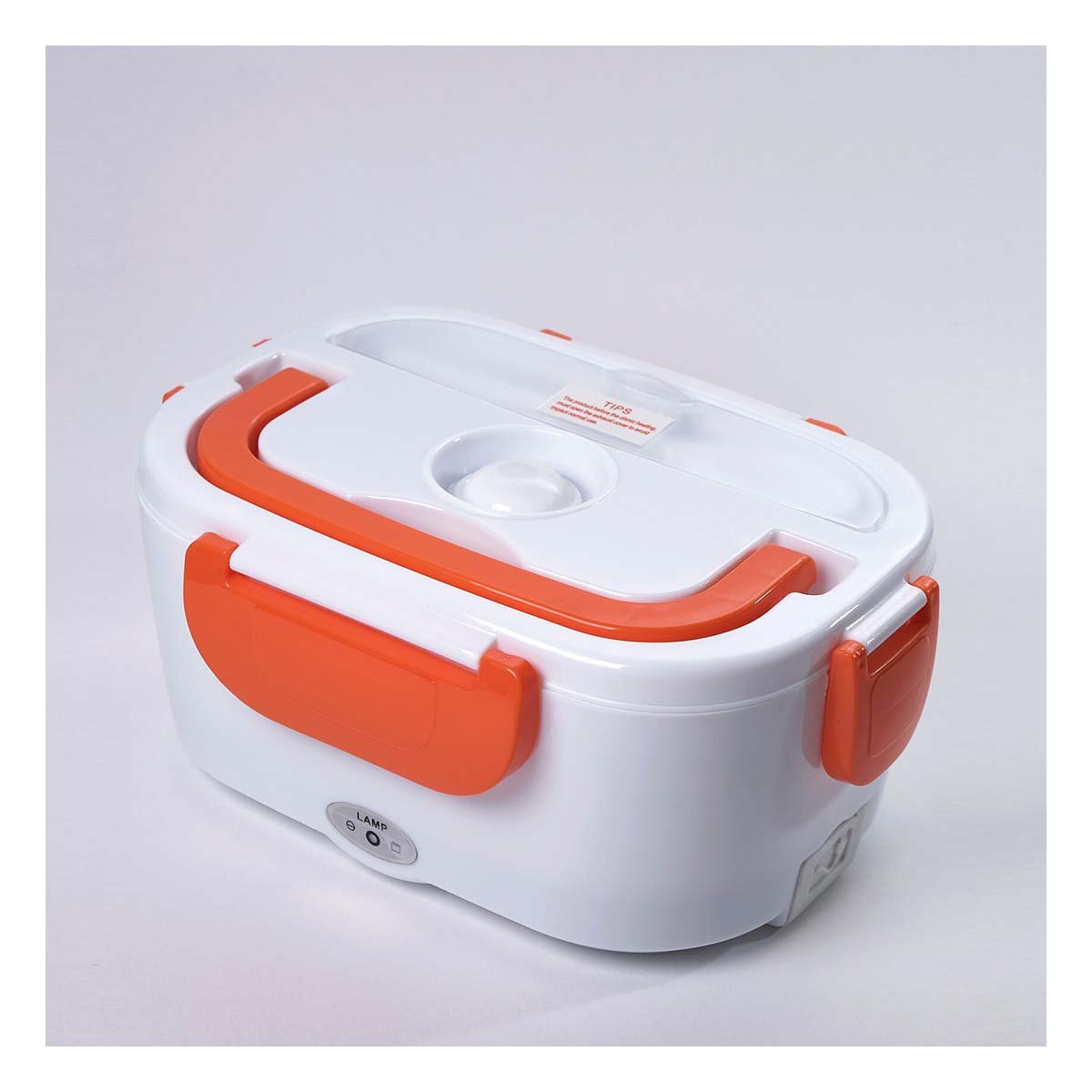 CONTENEDOR PORTATIL CON FUNCION DE CALENTAMIENTO PARA COMIDAS EN OFICINA NARANJA Y+PAPEL REGALO - 2