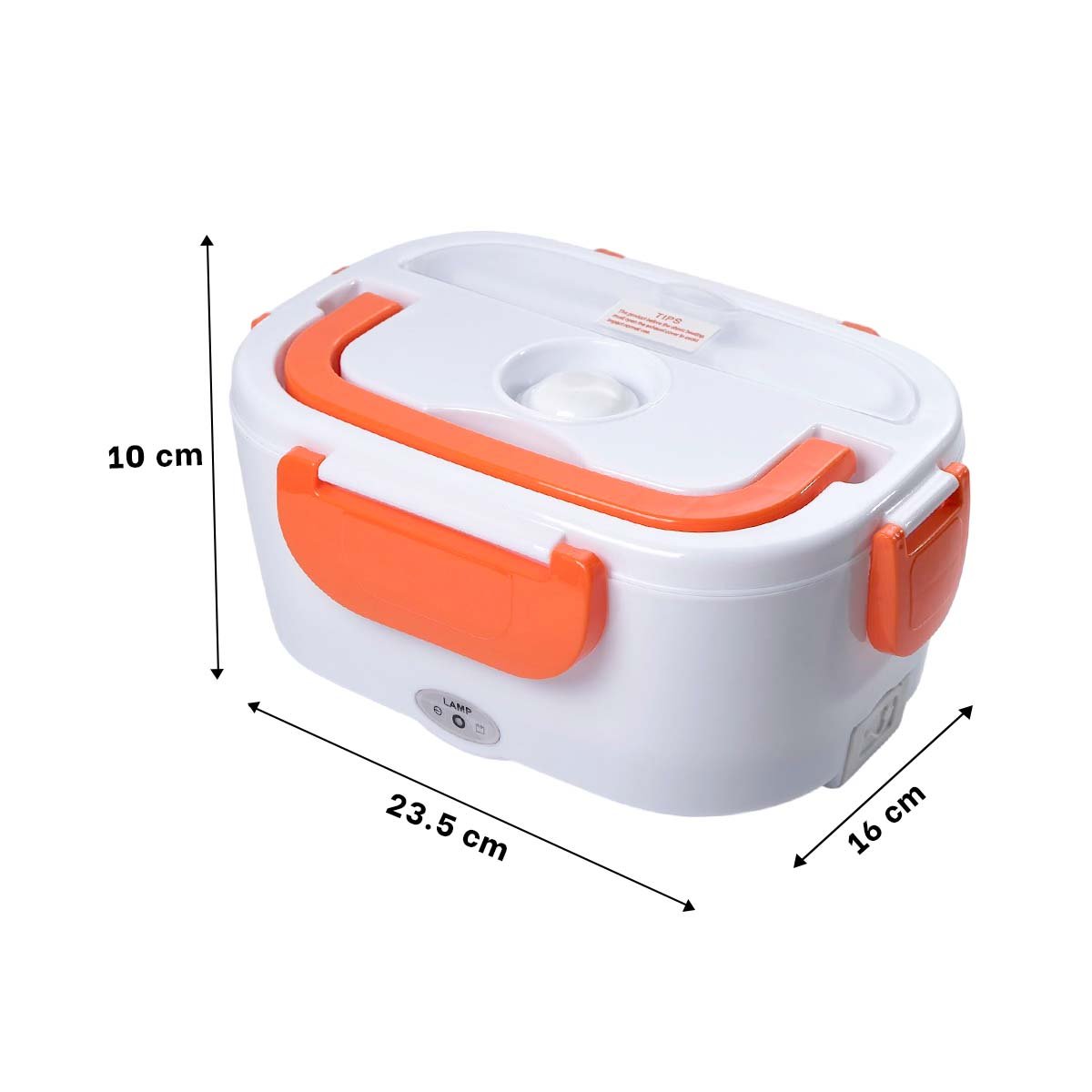 CONTENEDOR PORTATIL CON FUNCION DE CALENTAMIENTO PARA COMIDAS EN OFICINA NARANJA Y+PAPEL REGALO - 4