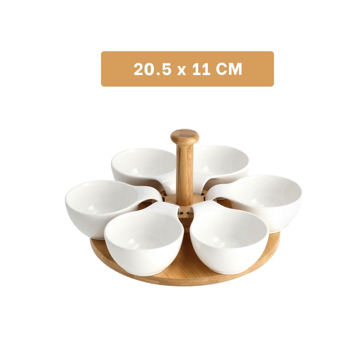 PACK4 SOPORTE GIRATORIO DE 6 BOWLS QUE PERMITE COMPARTIR APERITIVOS CON FACILIDAD - 4