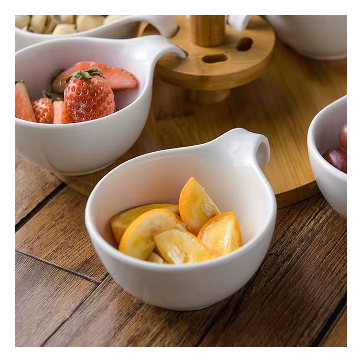PACK4 SOPORTE GIRATORIO DE 6 BOWLS QUE PERMITE COMPARTIR APERITIVOS CON FACILIDAD - 5