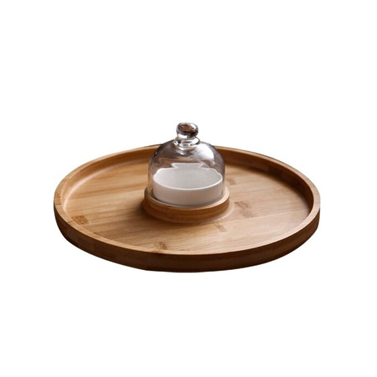 PACK2 BANDEJA ARTESANAL CON MINI CUPULA Y BOWL EN MADERA PARA APERITIVOS Y+REGALO STICKER - 2