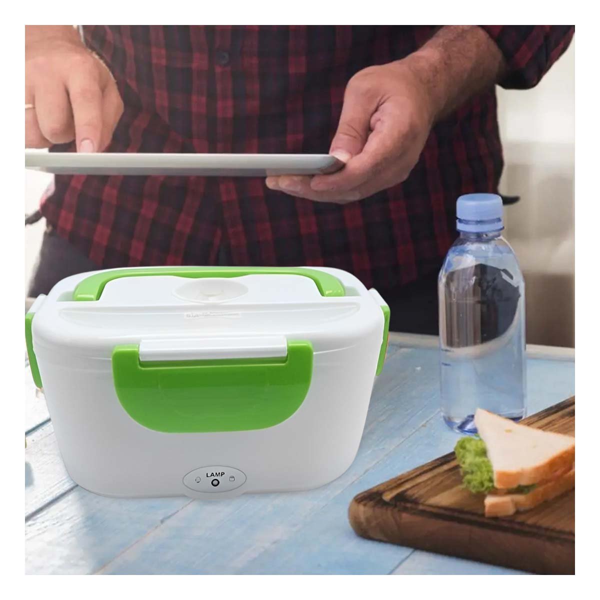 PACK4 UNIDAD ELECTRICA PARA MANTENER COMIDA CALIENTE EN TODO MOMENTO VERDE Y+REGALO STICKER - 5