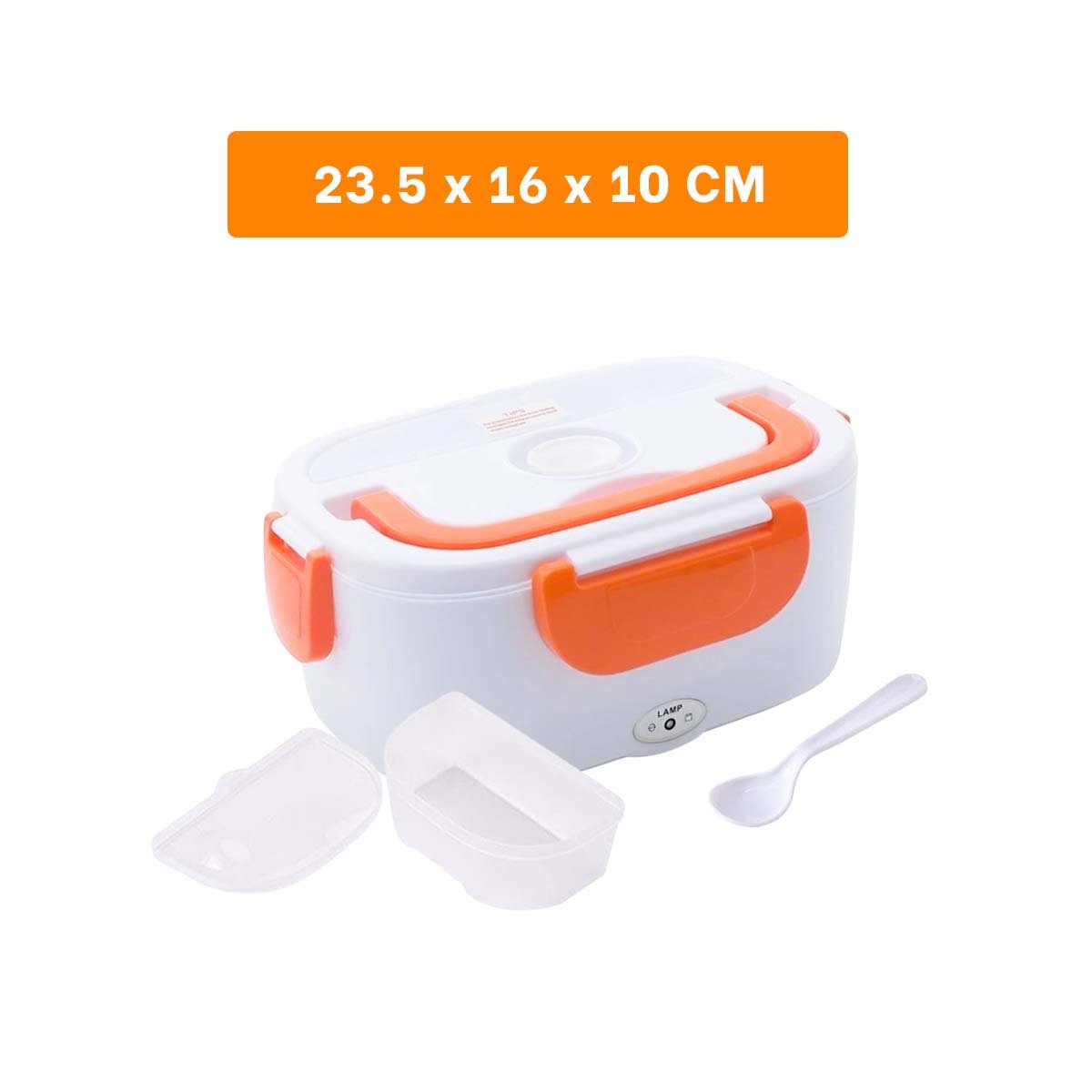 CONTENEDOR DE USO DIARIO PARA COMER COMIDA CALIENTE EN CUALQUIER LUGAR NARANJA Y+REGALO STICKER - 4